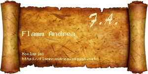 Flamm Andrea névjegykártya