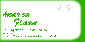 andrea flamm business card